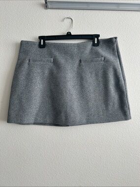 a new day Gray Mini Skirt with Welt Pocket Detail nwot